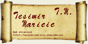 Tešimir Maričić vizit kartica
